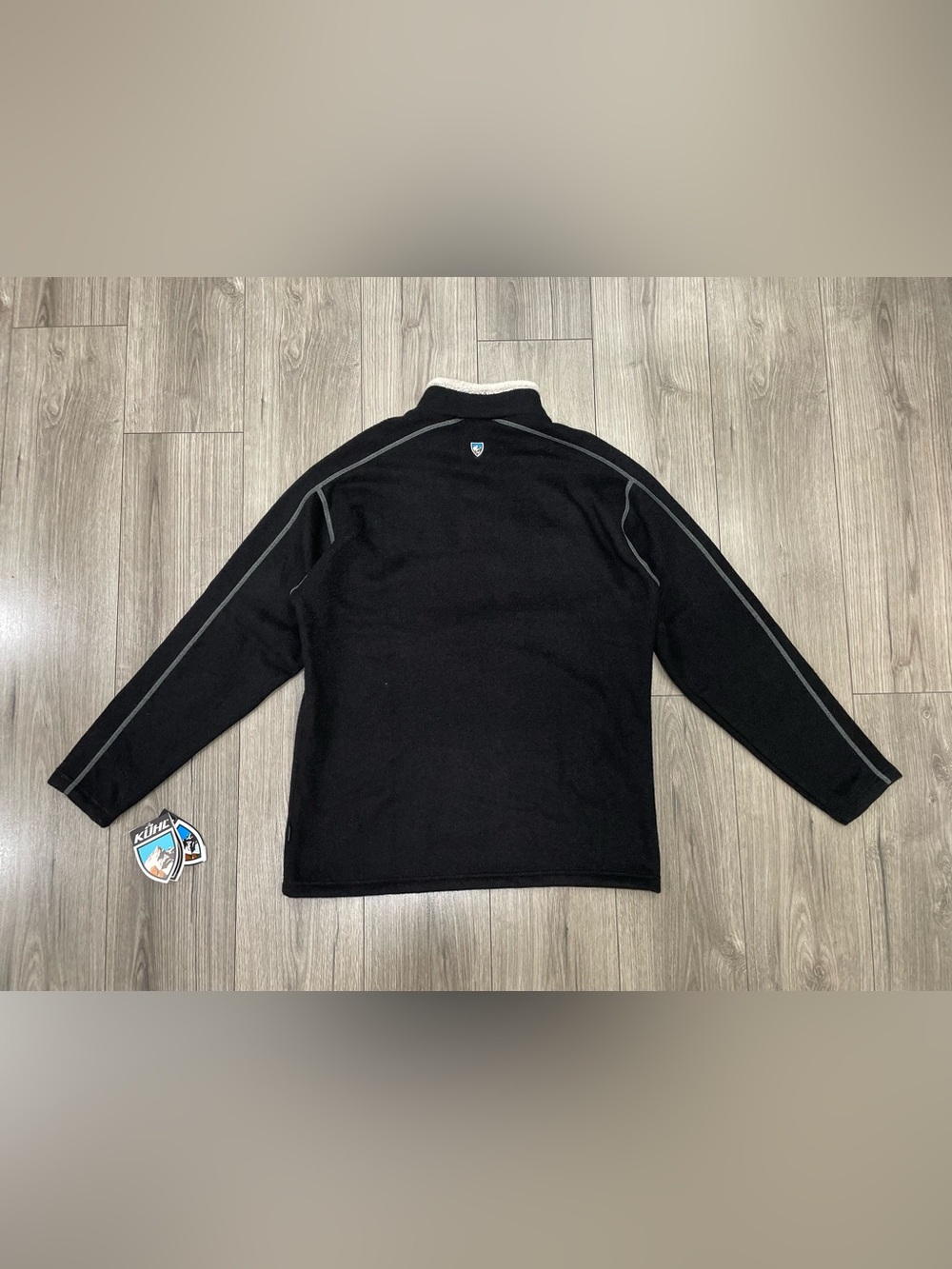NWT Kuhl Men's XL Europa 1/4 Zip Fleece Pullover Black - Picture 10 of 10